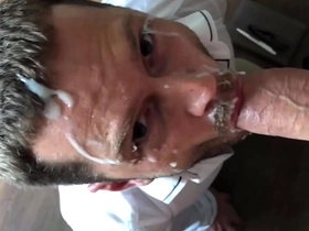Office slut 2 with monster cock and huge facial cumshot
