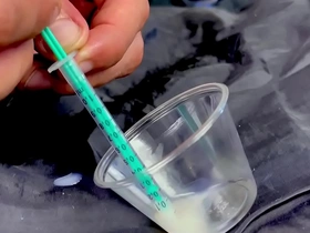 Eddie danger tests his sperm fertility cum playing